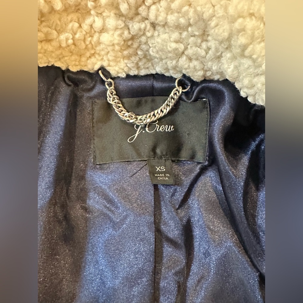 J. Crew Colorblock Sherpa Coat - Picture 7 of 16